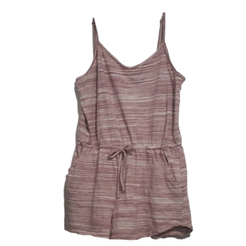 Mossimo Burgundy/Cream Shorts Romper Size M